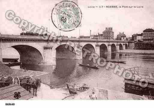 Ville de ROANNE, carte postale ancienne