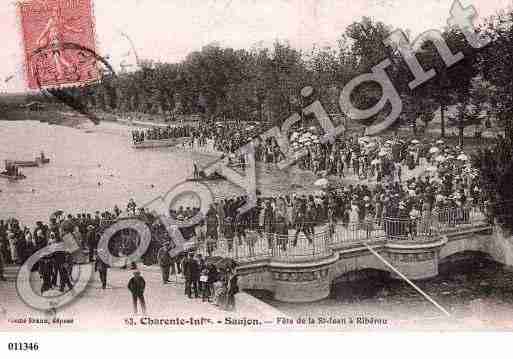 Ville de SAUJON, carte postale ancienne