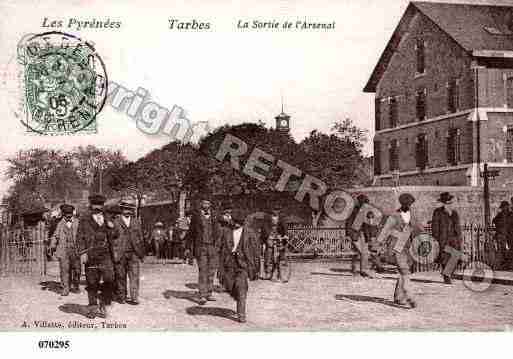 Ville de TARBES, carte postale ancienne