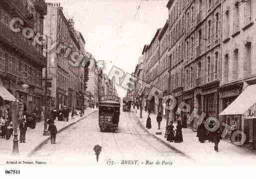 Ville de BREST, carte postale ancienne