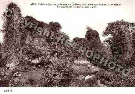 Ville de BRULON, carte postale ancienne