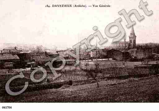 Ville de DAVEZIEUX, carte postale ancienne