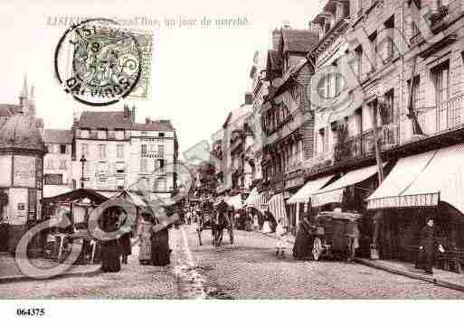 Ville de LISIEUX, carte postale ancienne