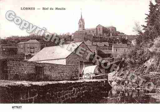 Ville de LORMES, carte postale ancienne