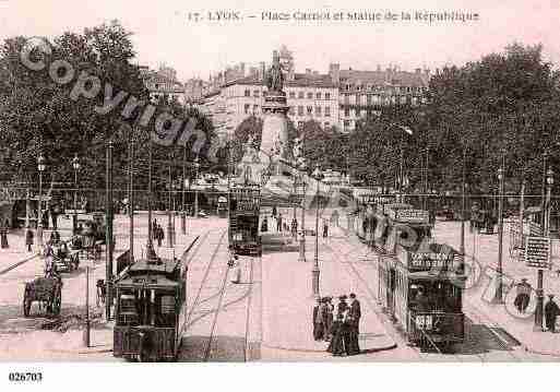 Ville de LYON, carte postale ancienne