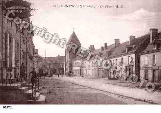 Ville de MANTHELAN, carte postale ancienne