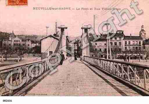 Ville de NEUVILLESURSAONE, carte postale ancienne