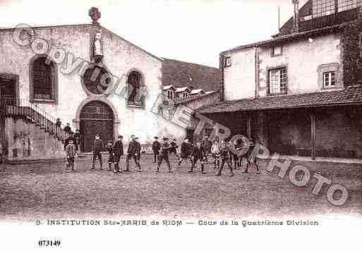 Ville de RIOM, carte postale ancienne