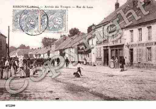 Ville de SISSONNE, carte postale ancienne