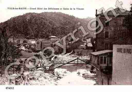 Ville de VALSLESBAINS, carte postale ancienne