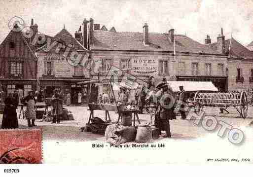 Ville de BLERE, carte postale ancienne