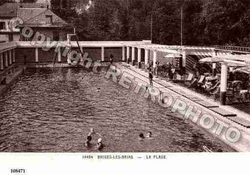 Ville de BRIDESLESBAINS, carte postale ancienne