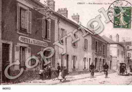 Ville de CERGY, carte postale ancienne