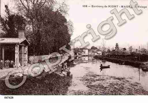 Ville de MAGNE, carte postale ancienne