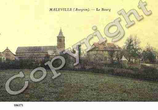 Ville de MALEVILLE, carte postale ancienne