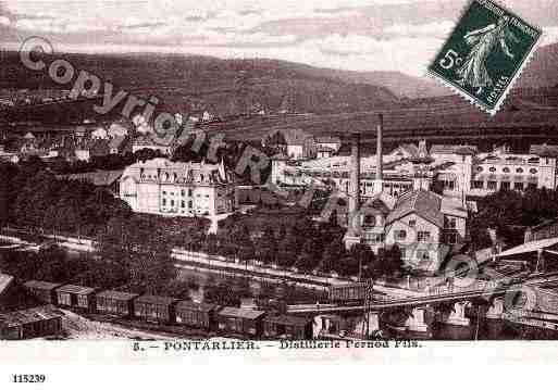 Ville de PONTARLIER, carte postale ancienne