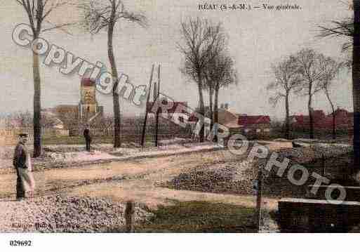 Ville de REAU, carte postale ancienne