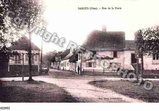 Ville de SARCUS, carte postale ancienne