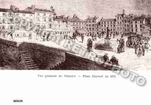 Ville de VERDUN, carte postale ancienne