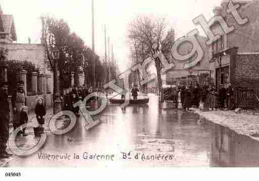 Ville de VILLENEUVELAGARENNE, carte postale ancienne