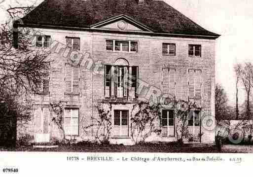 Ville de BREVILLE, carte postale ancienne