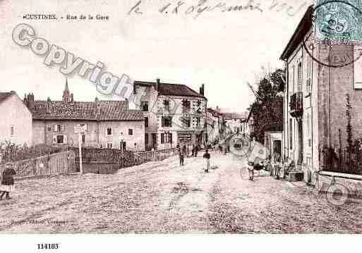 Ville de CUSTINES, carte postale ancienne