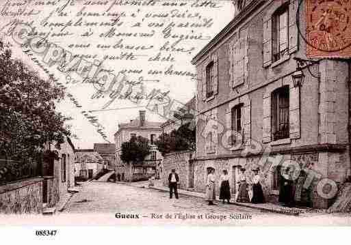 Ville de GUEUX, carte postale ancienne