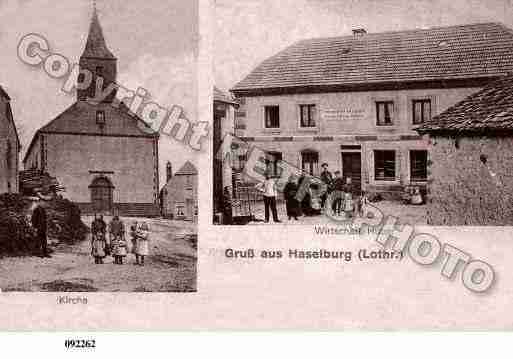 Ville de HASELBOURG, carte postale ancienne