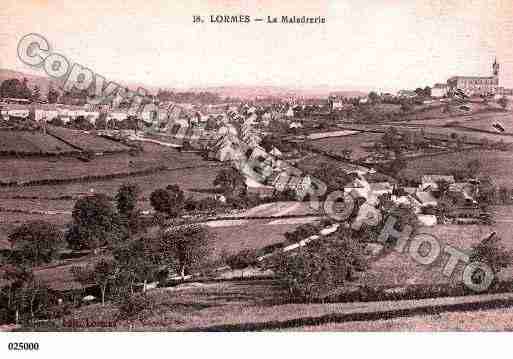 Ville de LORMES, carte postale ancienne