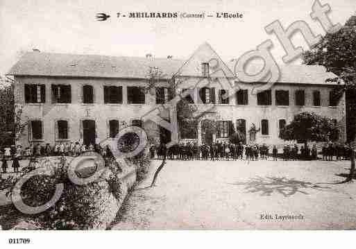 Ville de MEILHARDS, carte postale ancienne