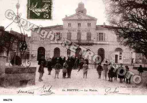 Ville de RUFFEC, carte postale ancienne