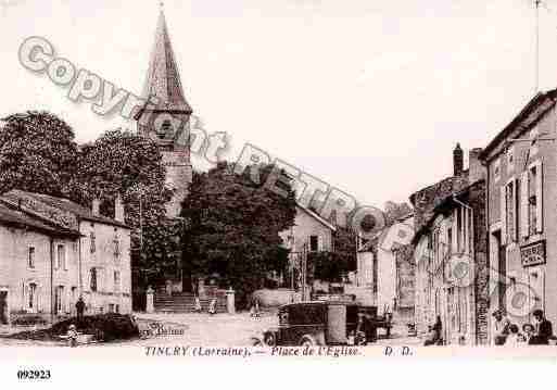 Ville de TINCRY, carte postale ancienne