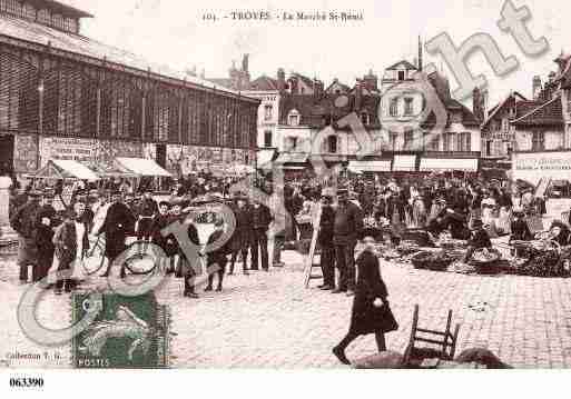 Ville de TROYES, carte postale ancienne