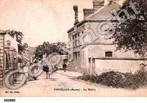 Ville de VINCELLES, carte postale ancienne