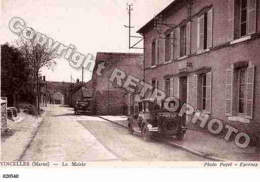 Ville de VINCELLES, carte postale ancienne