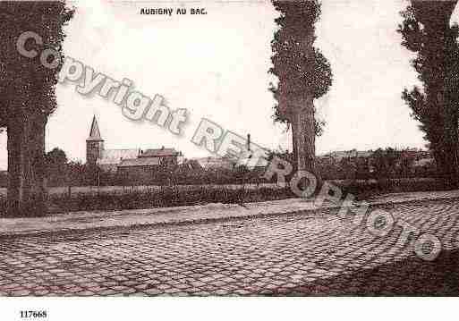 Ville de AUBIGNYAUBAC, carte postale ancienne