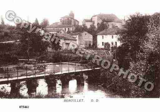 Ville de BONVILLET, carte postale ancienne