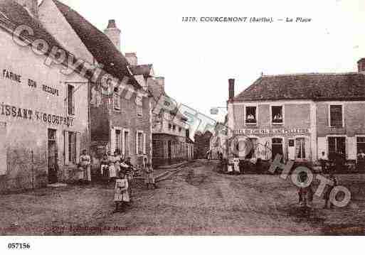 Ville de COURCEMONT, carte postale ancienne