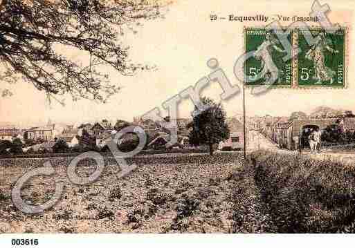 Ville de ECQUEVILLY, carte postale ancienne