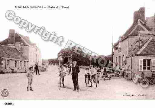 Ville de GENLIS, carte postale ancienne