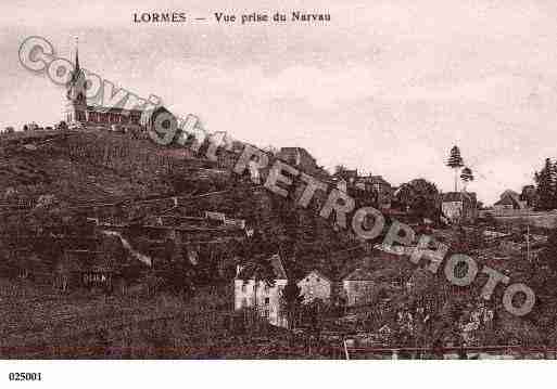 Ville de LORMES, carte postale ancienne