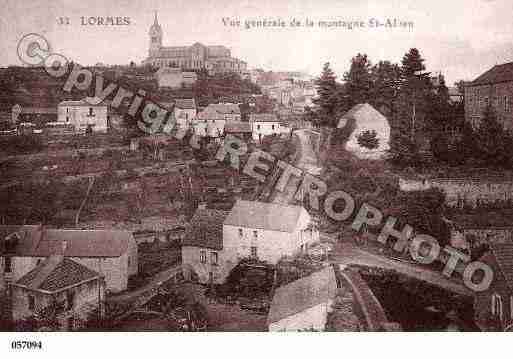 Ville de LORMES, carte postale ancienne