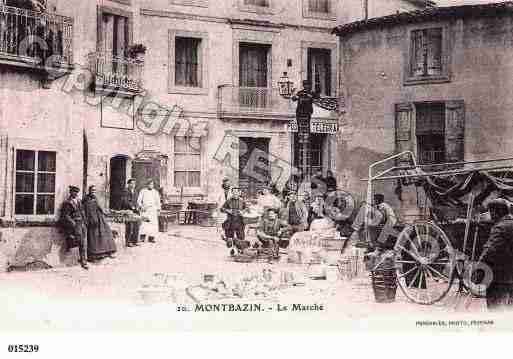 Ville de MONTBAZIN, carte postale ancienne