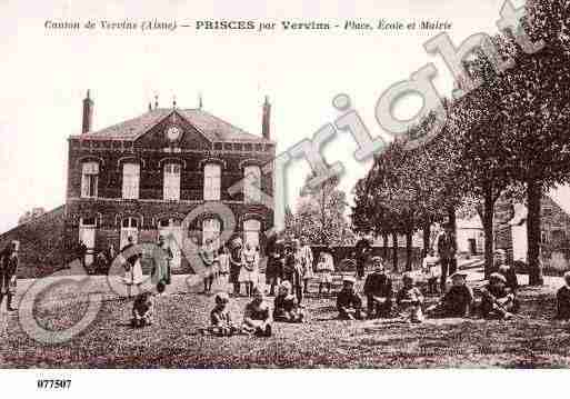 Ville de PRISCES, carte postale ancienne