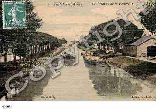 Ville de SALLELESD'AUDE, carte postale ancienne