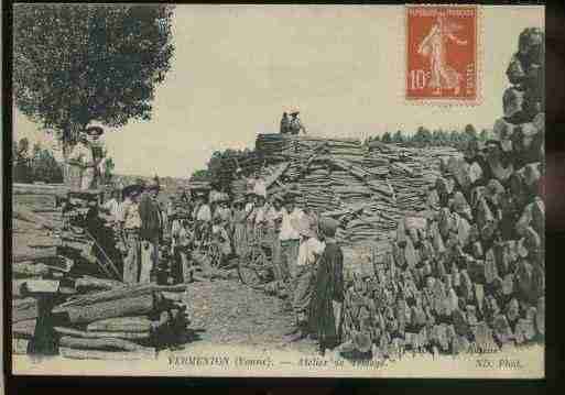 Ville de VERMENTON, carte postale ancienne