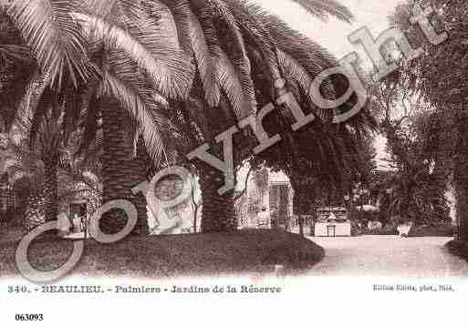 Ville de BEAULIEUSURMER, carte postale ancienne