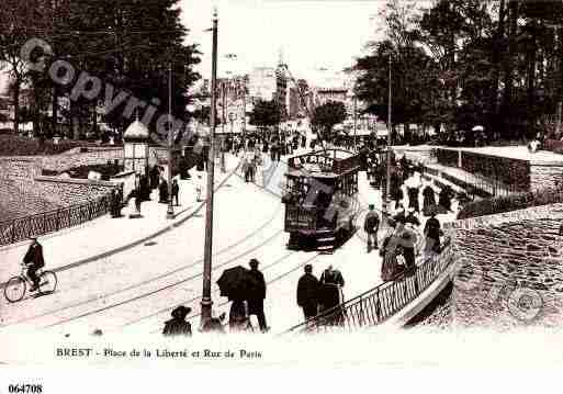 Ville de BREST, carte postale ancienne