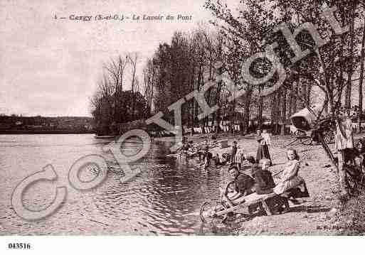 Ville de CERGY, carte postale ancienne