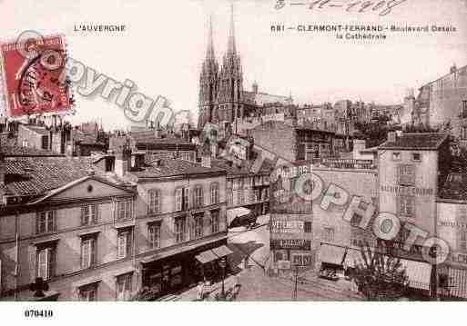 Ville de CLERMONTFERRAND, carte postale ancienne